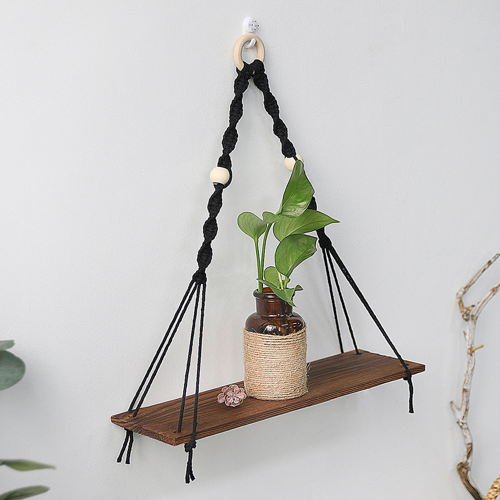 Bohemian Handwoven Tapestry Wall Shelf Decor