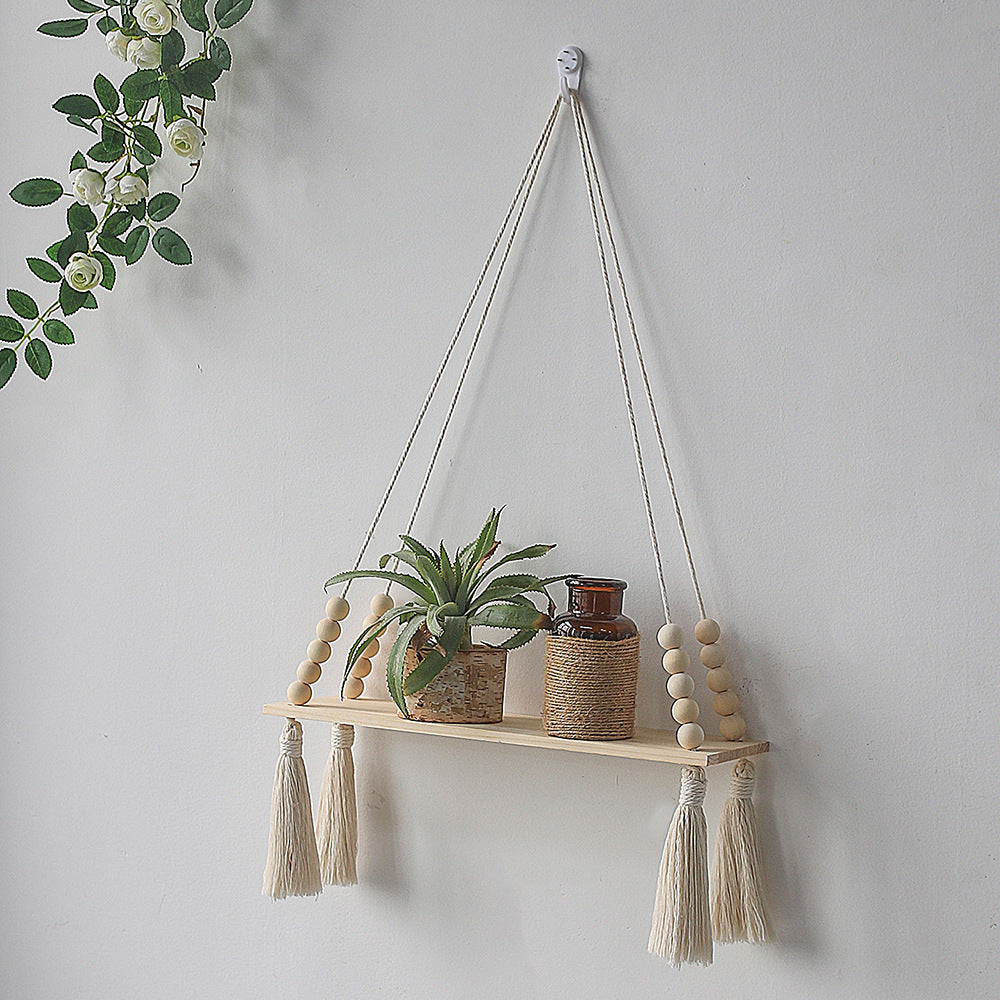 Bohemian Handwoven Tapestry Wall Shelf Decor