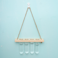 3-Layer Solid Wood Hydroponic Glass Vase Wall Decor