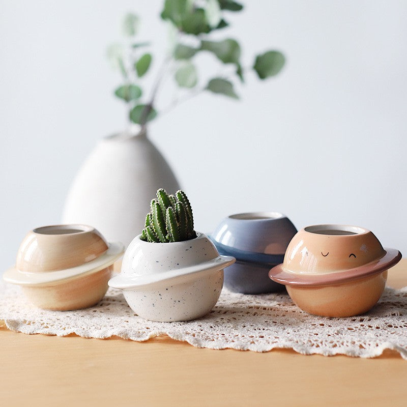 Cute Ceramic Succulent Flowerpot for Home Decoration