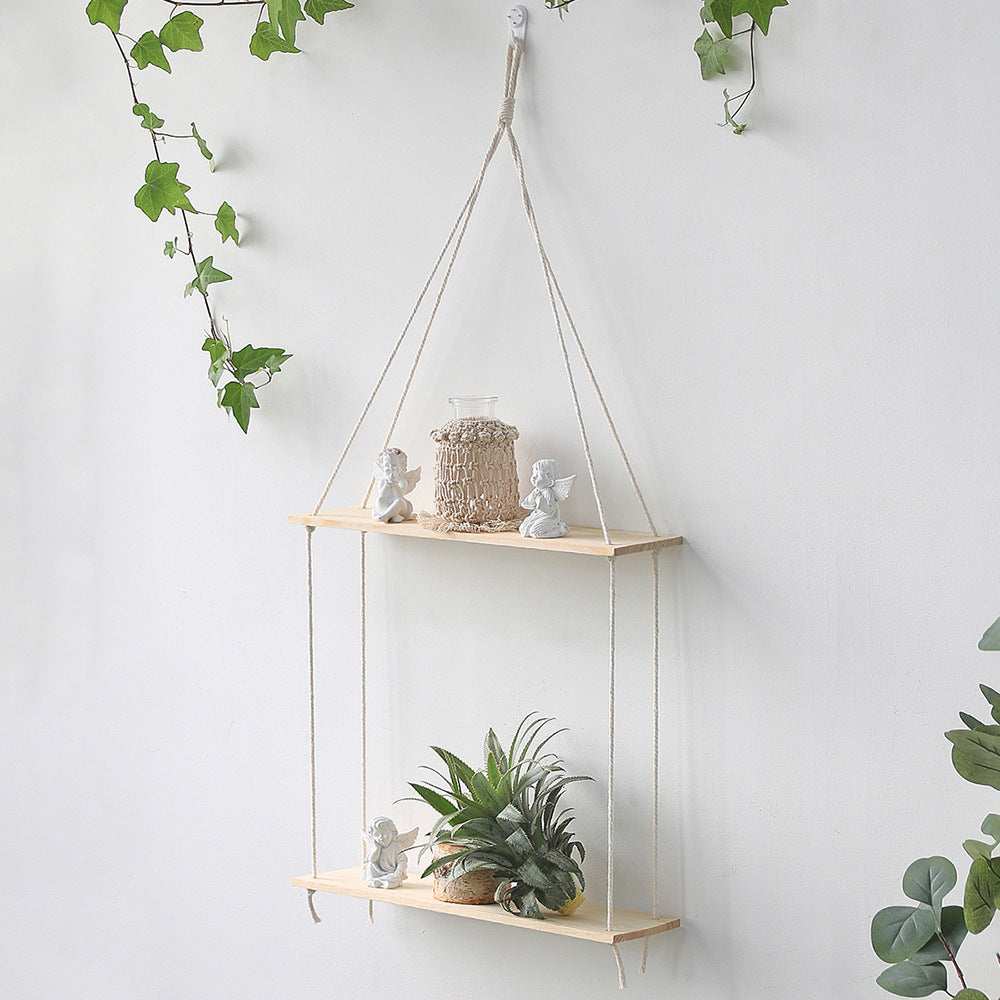 Bohemian Handwoven Tapestry Wall Shelf Decor